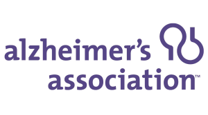 A purple logo for the alzheimer 's association.