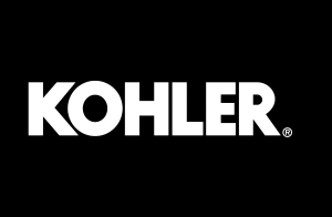 A black and white logo of kohler.