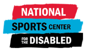 A black background with the words national sports center for the disabled.